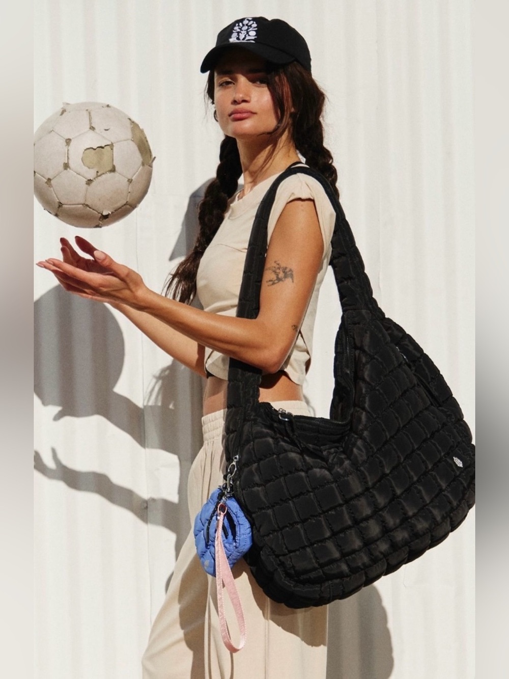 Free People Quilted Carryall Bag NWT
